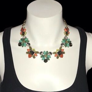 Stella & Dot Vibrant Orange and Green Necklace